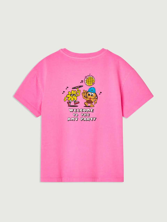 Fluorescent Pink Fizvalley Kids T-Shirt