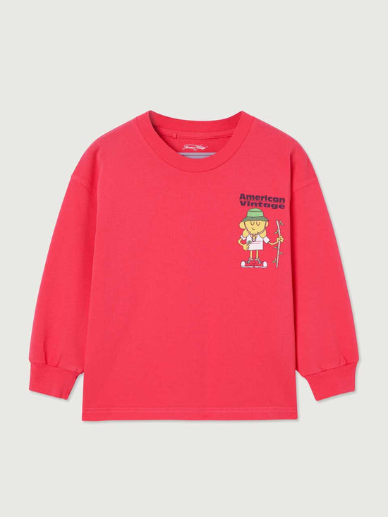 Vintage Raspberry Fizvalley Kids Long Sleeve T-Shirt