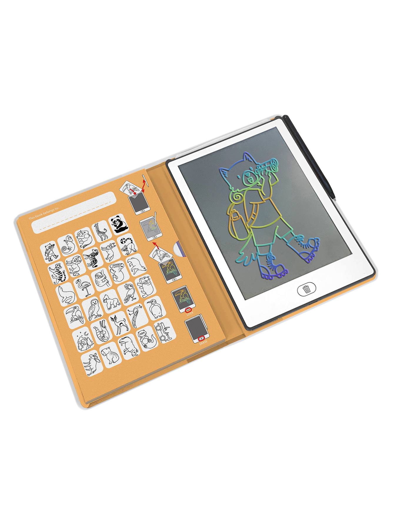 KIDYDRAW LCD  Animals Drawing Tablet