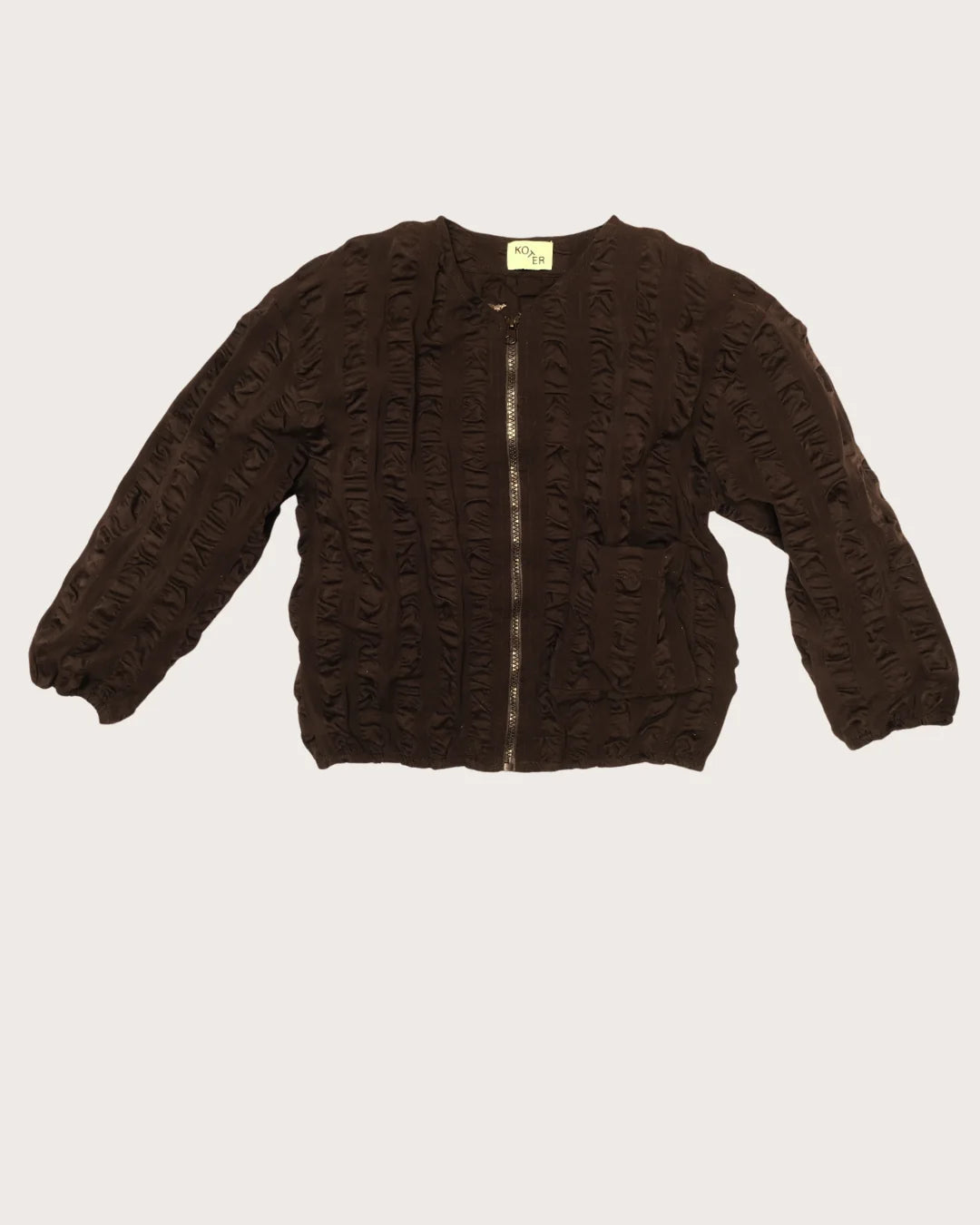 Black Giant Seersucker Koko Bomber Jacket