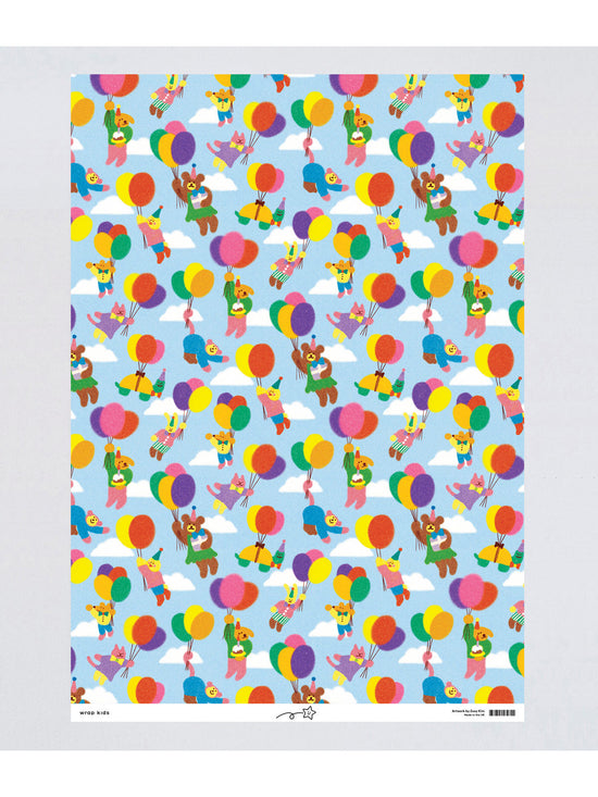 Load image into Gallery viewer, Balloon Birthday Wrapping Paper
