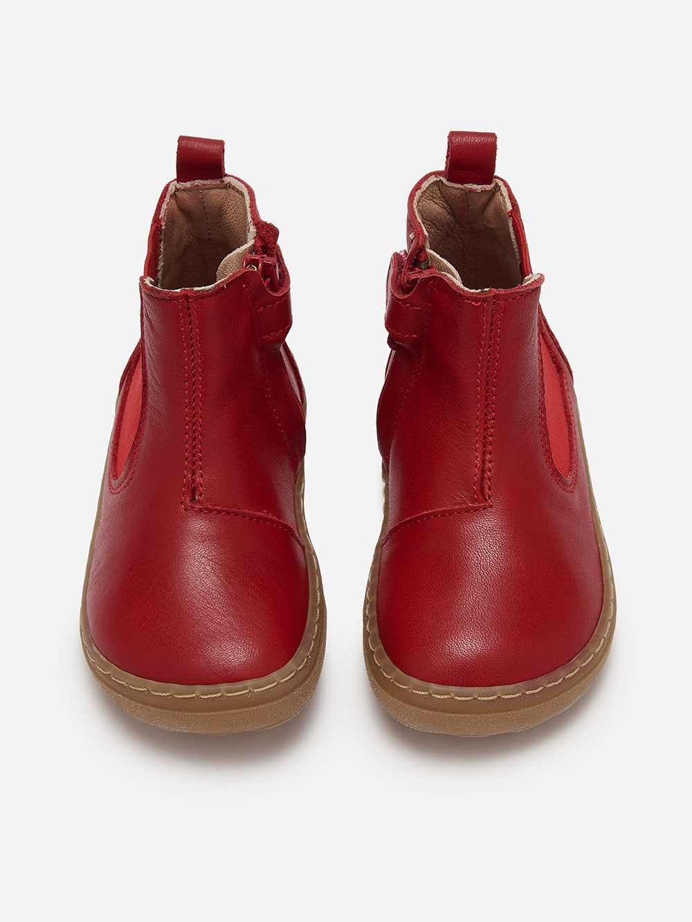 Red Leather Kids Chelsea Boot