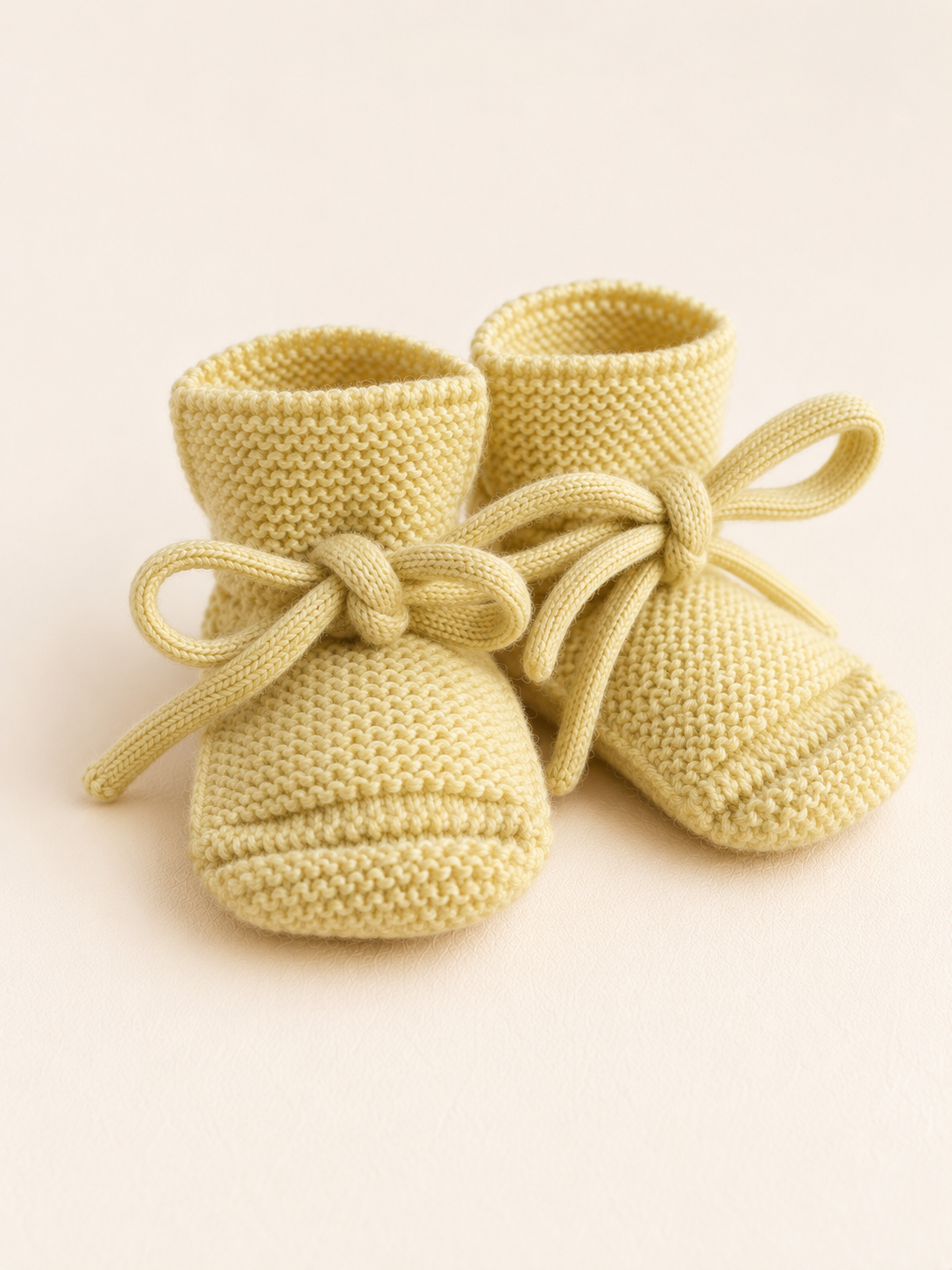 Light Yellow Baby Booties