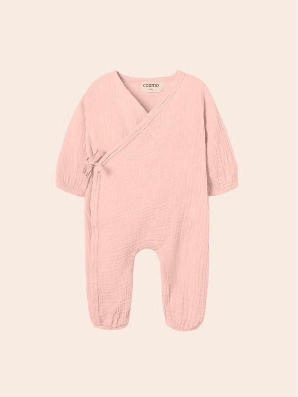Cloud Pink Soft Gauze Cotton Newborn Jumpsuit