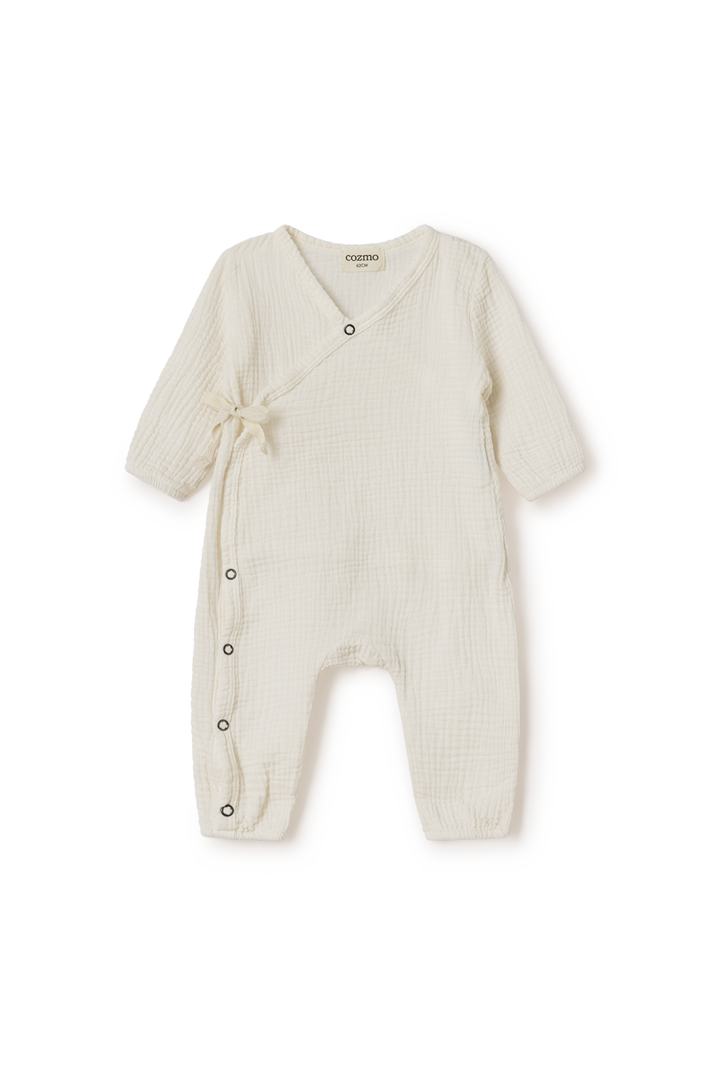 Ivory Soft Gauze Cotton Newborn Jumpsuit