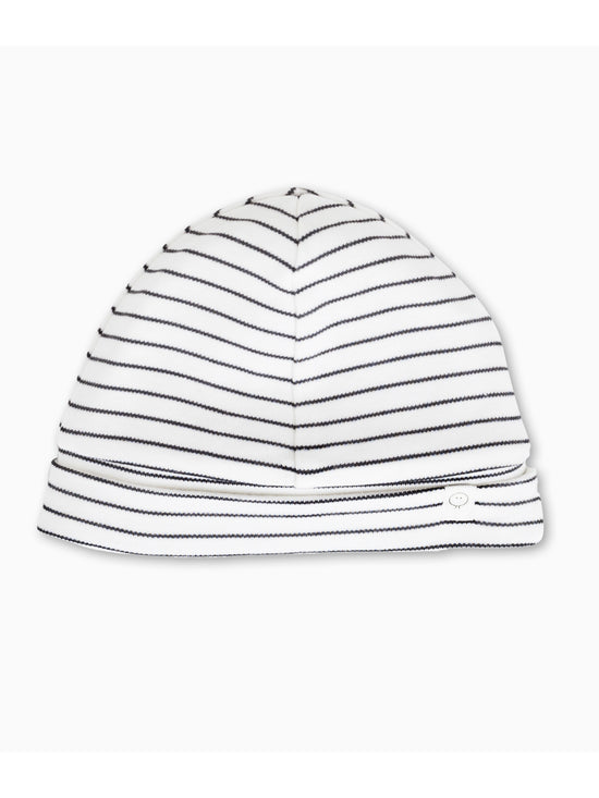 Grey Stripe Baby Hat