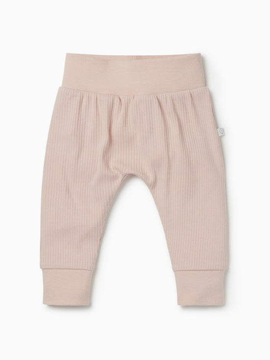 Blush Ribbed Comfy Joggers