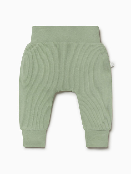 Sage Ribbed Comfy Joggers