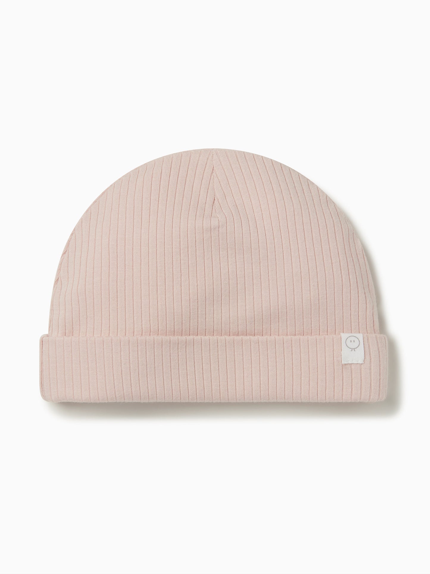 Blush Ribbed Baby Hat