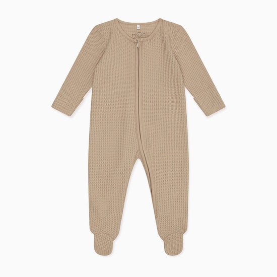 Sesame Waffle Clever Zip Sleepsuit