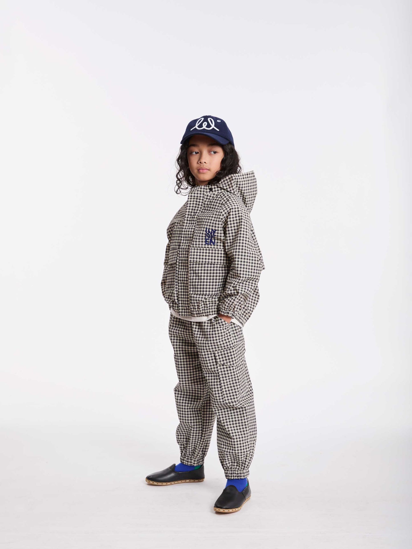 Black Gingham Rodeo Shell Pant