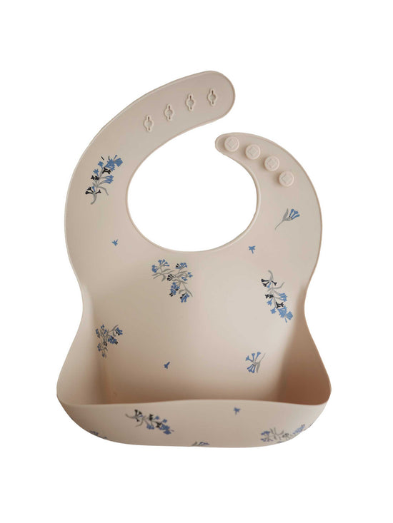 Lilac Flowers Silicone Bib