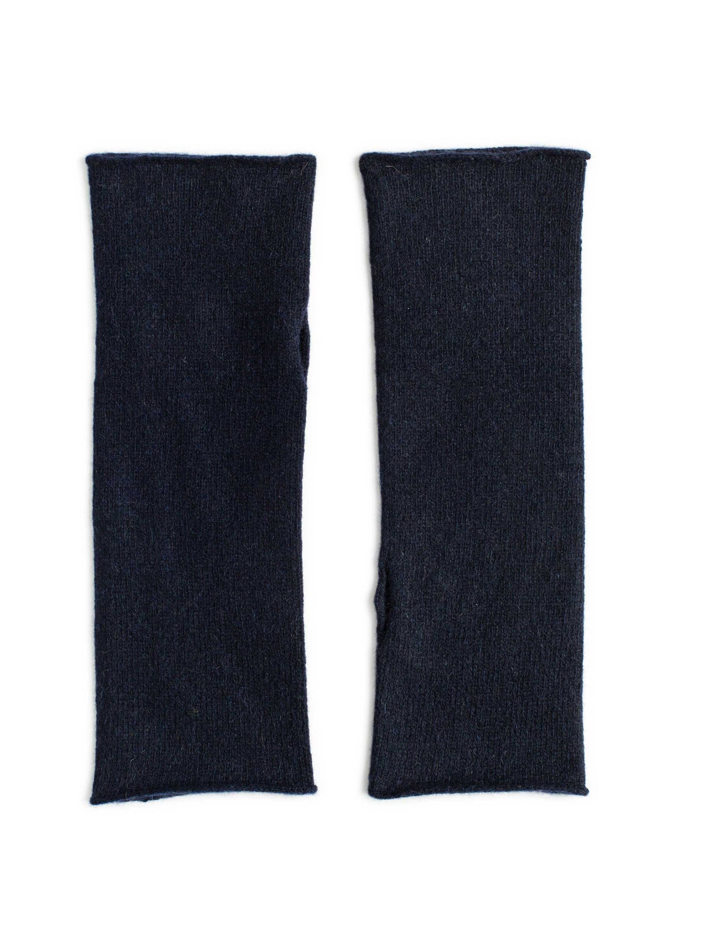 Load image into Gallery viewer, Navy Wool Wrist Warmers
