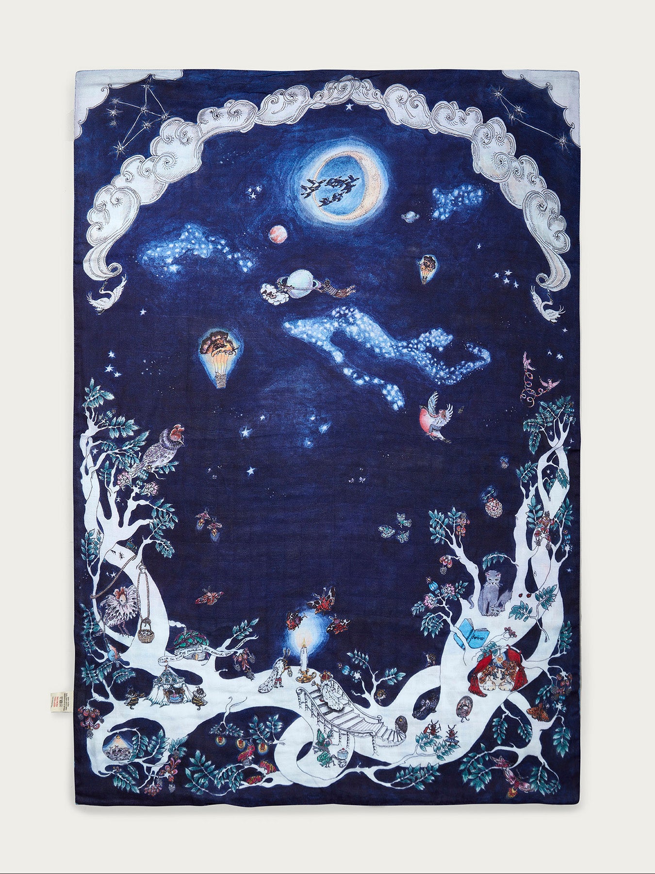 Space Above The Ground Large Muslin Blanket