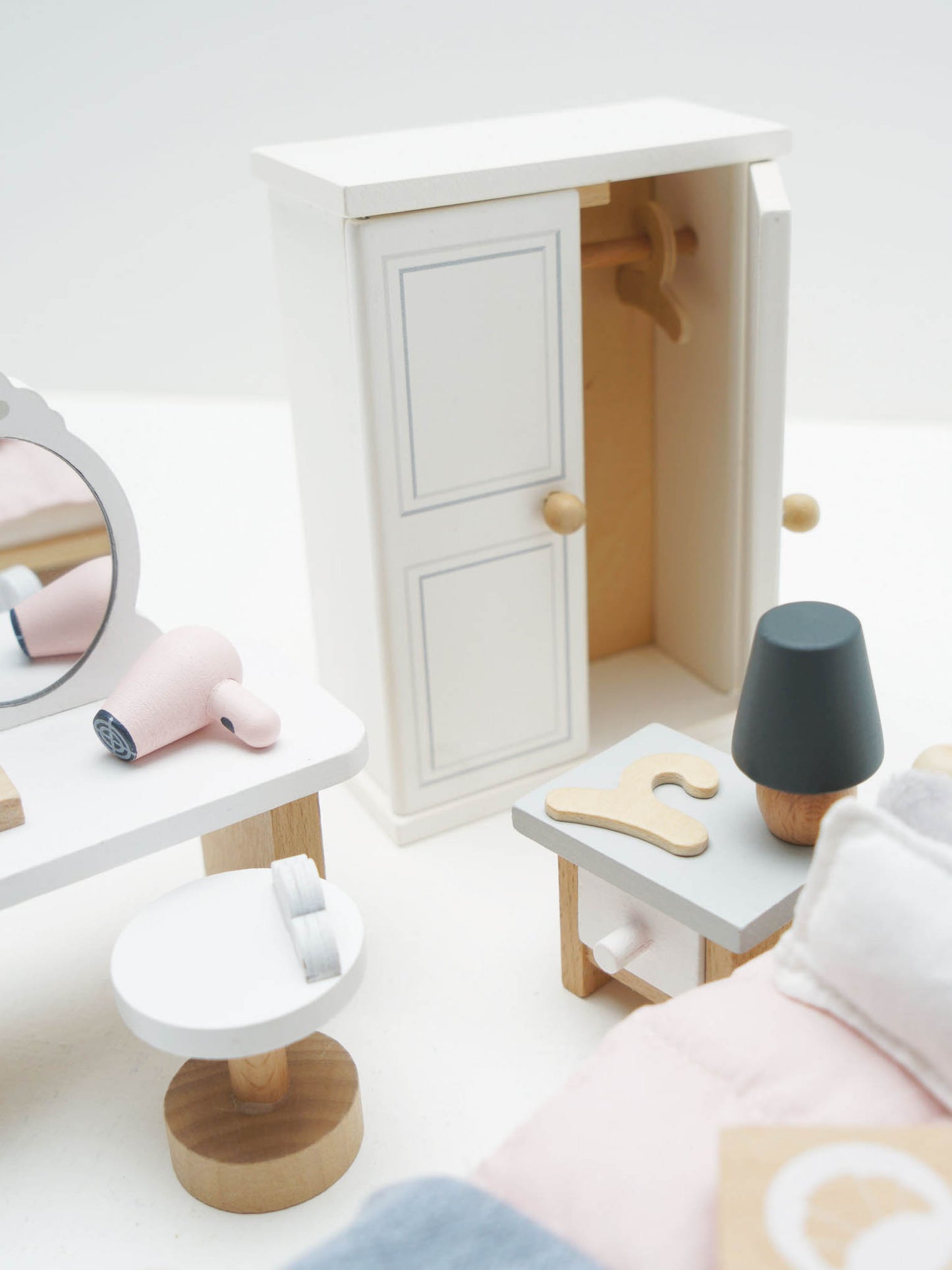 Wooden Dolls House Bedroom