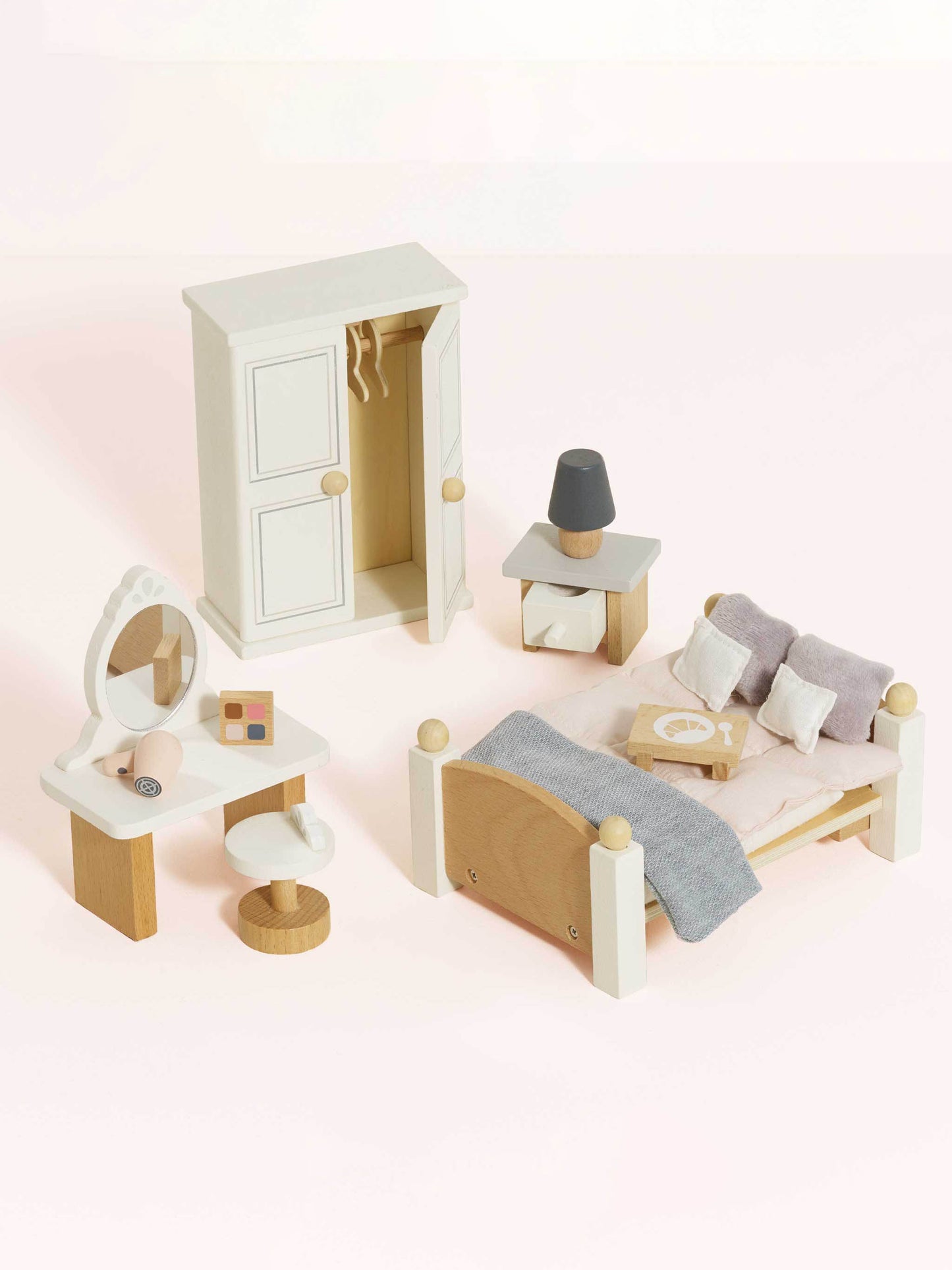 Wooden Dolls House Bedroom