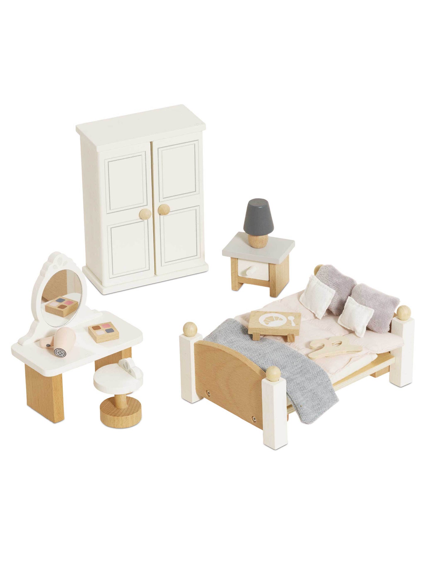 Wooden Dolls House Bedroom