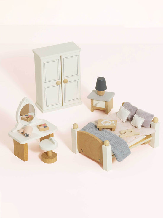 Wooden Dolls House Bedroom