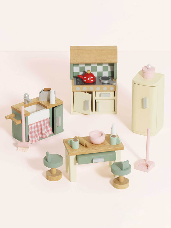 Wooden Dolls House Kitchen Furniture