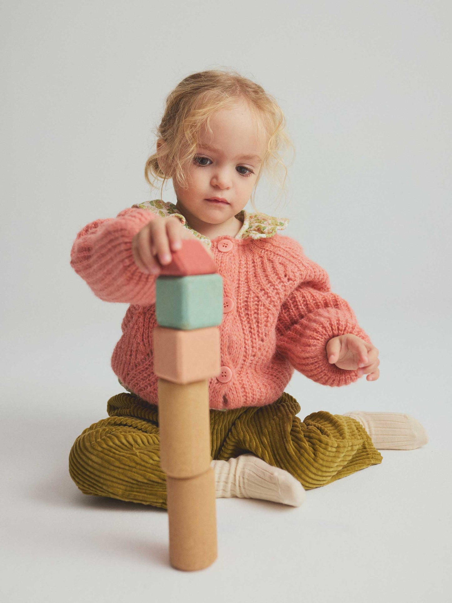 Pink Siena Light Knit Baby Cardigan
