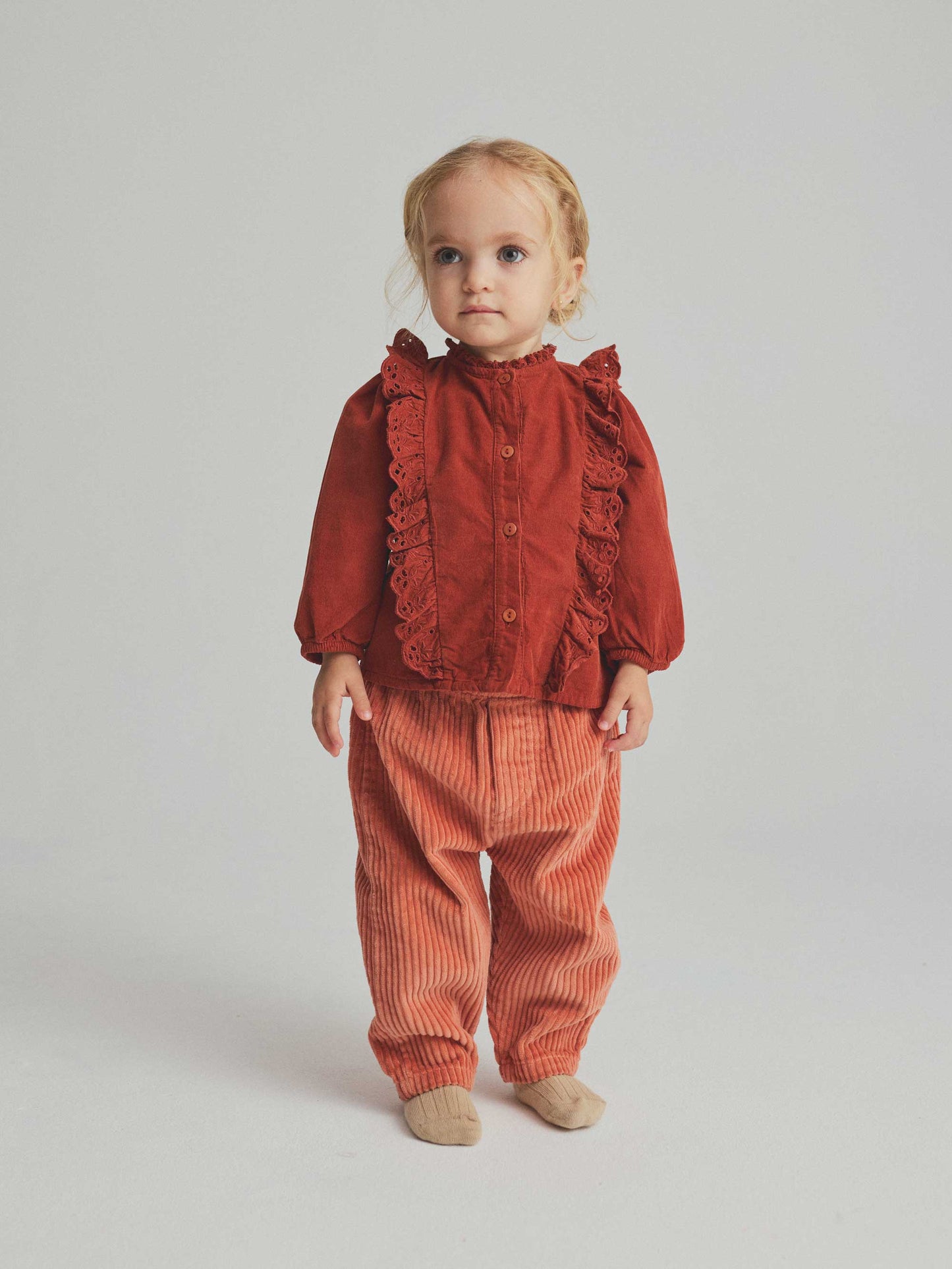Pink Sienna Wide Corduroy Baby Pants