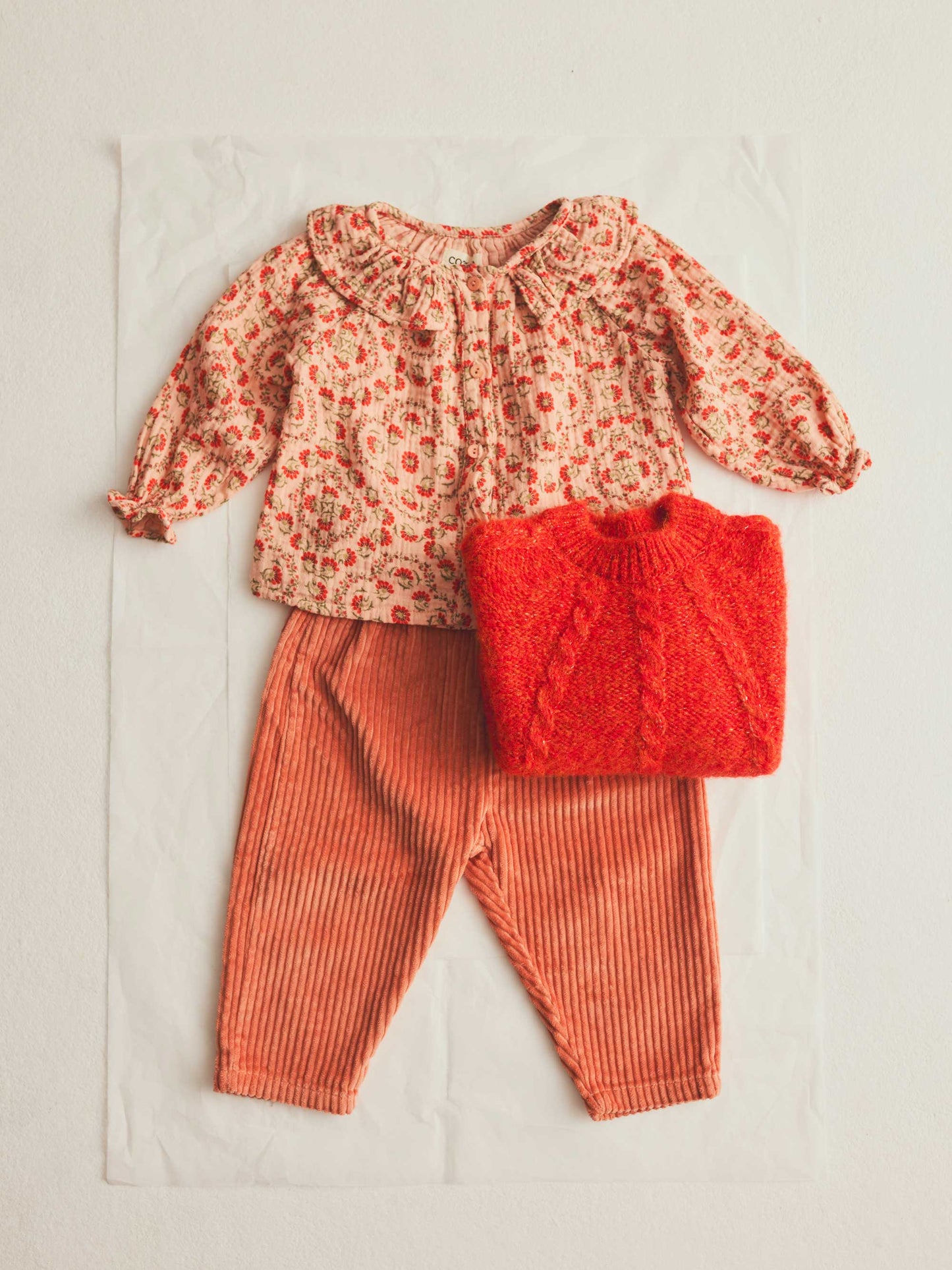 Pink Sienna Wide Corduroy Baby Pants