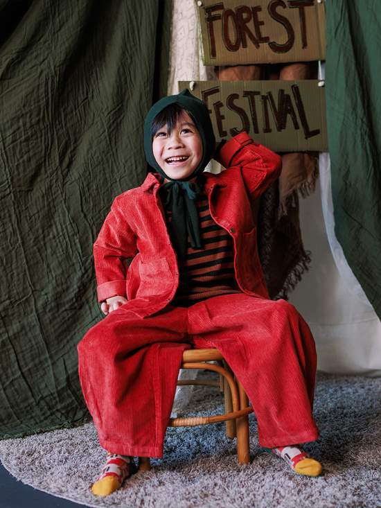 Vermillion Cord Trousers