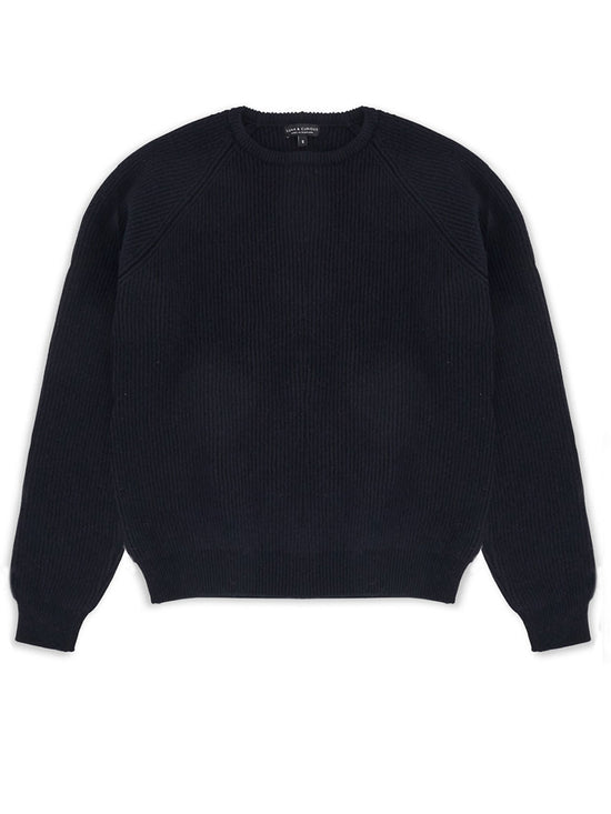 Load image into Gallery viewer, Navy Rib Knit Jumper
