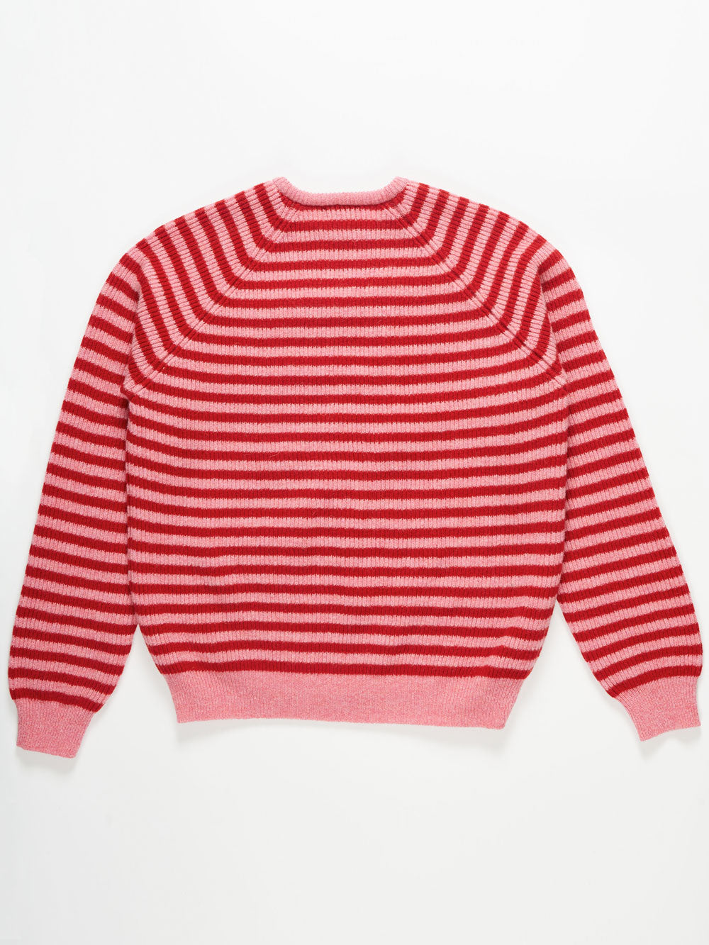 Load image into Gallery viewer, Pink &amp;amp; Red Stripe Rib Knit Jumper
