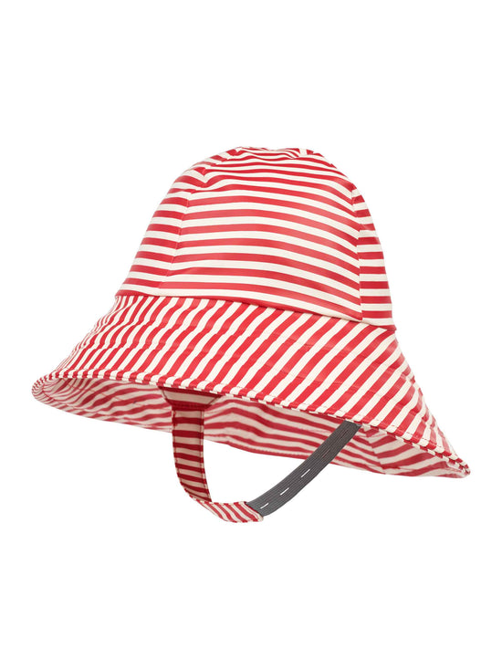 Red Stripe Rain Hat