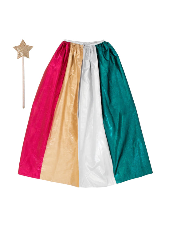 Metallic Rainbow Cape & Wand