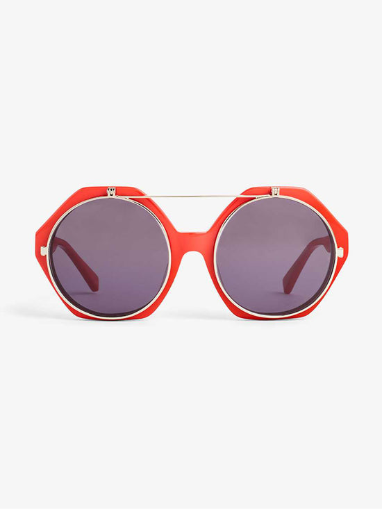 Red Flip Up Sunglasses