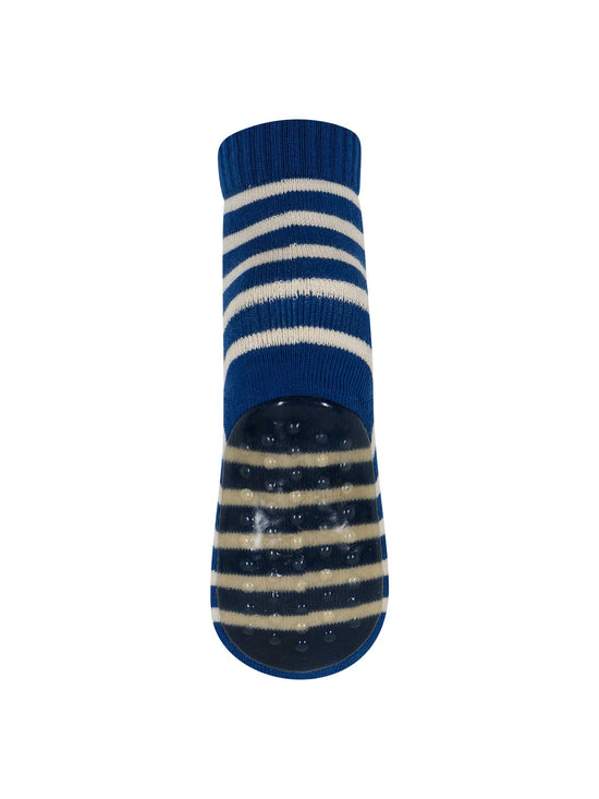 Blue Stripe Slipper Socks