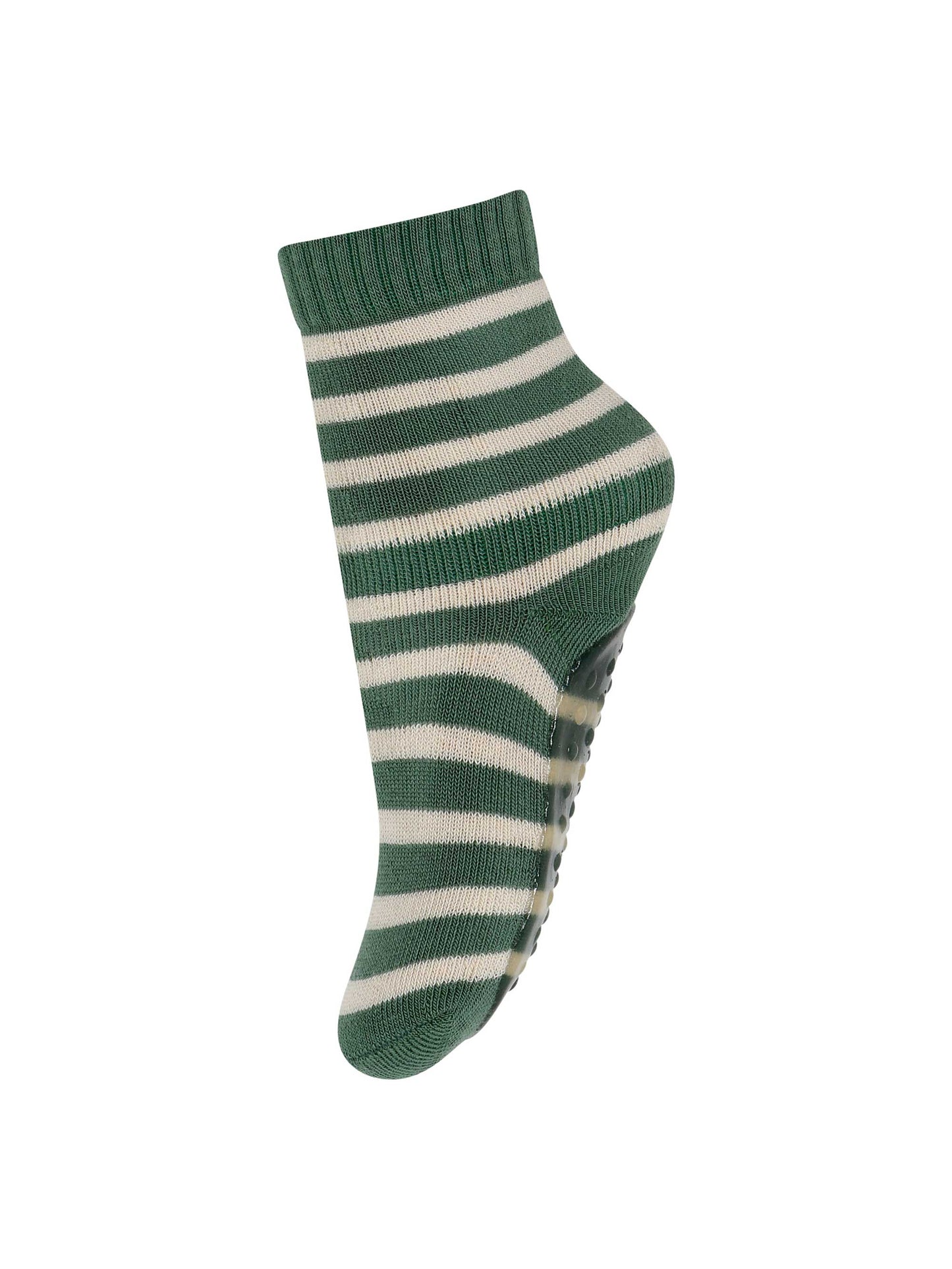Green Stripe Slipper Socks