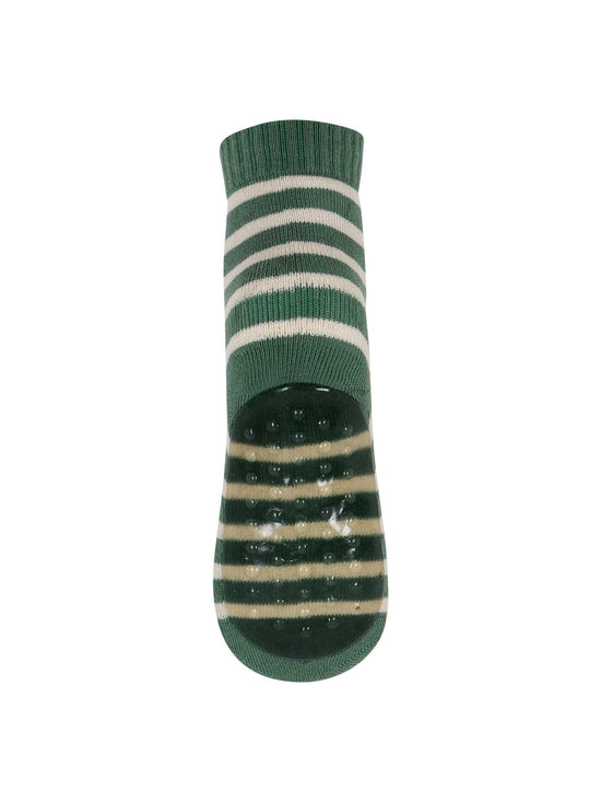 Green Stripe Slipper Socks