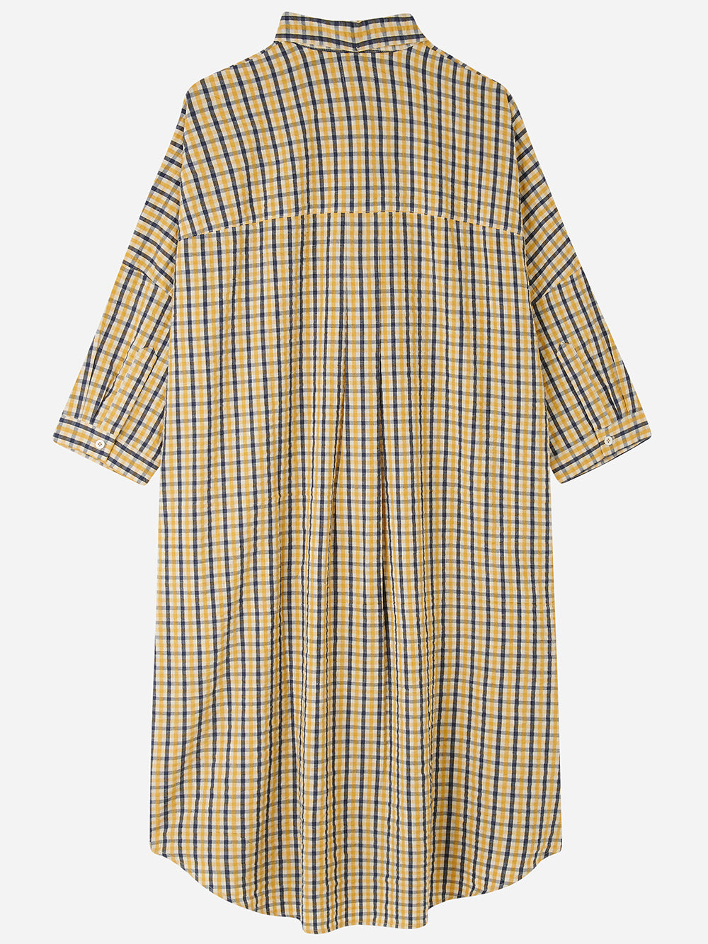 Mustard Check Shirt Dress