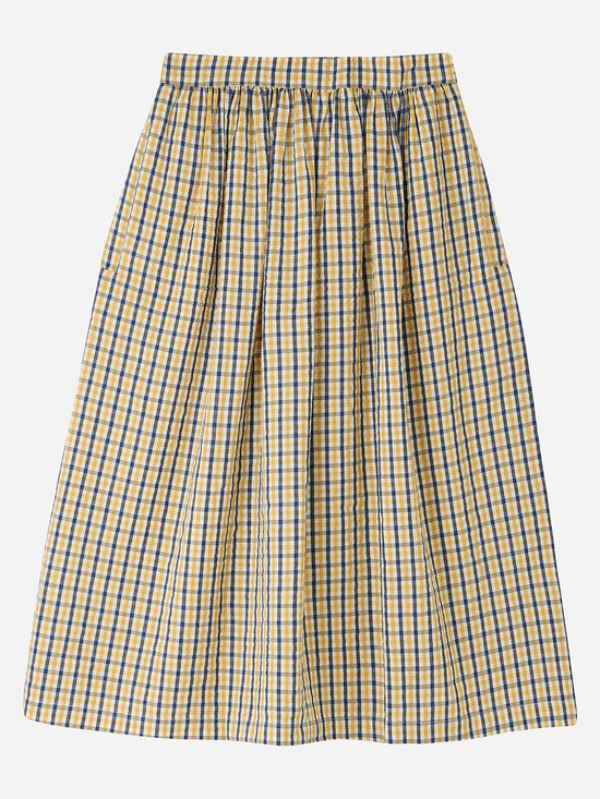 Mustard Yellow Check Skirt