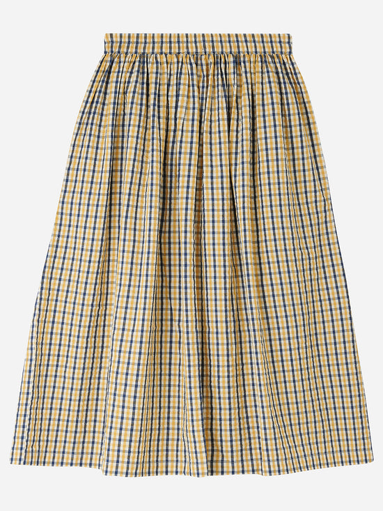 Mustard Yellow Check Skirt