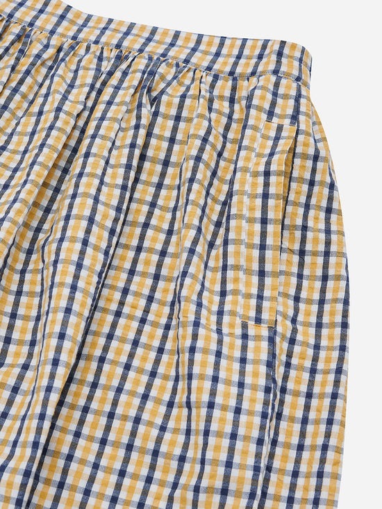 Mustard Yellow Check Skirt