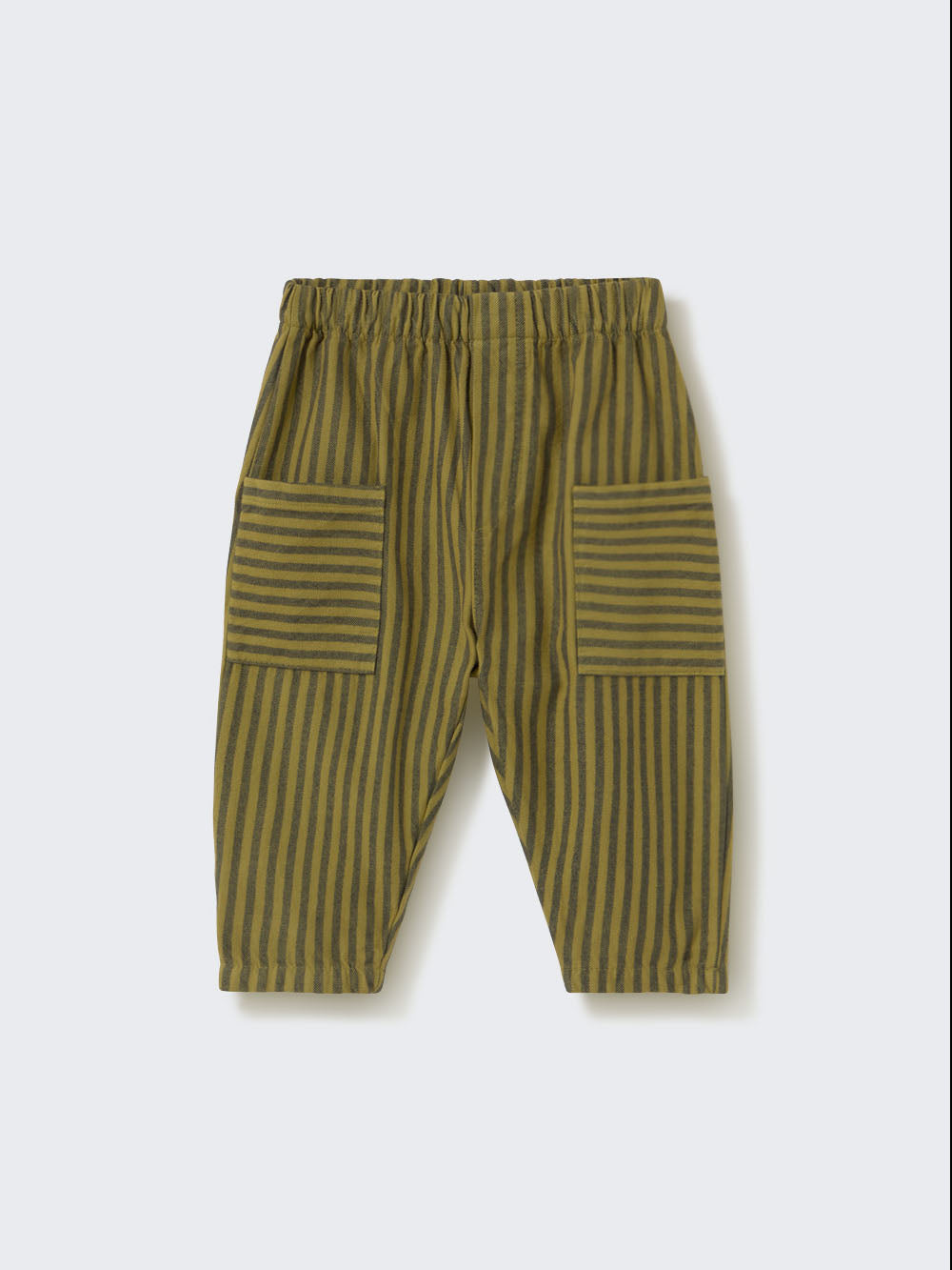 Green Striped Soft Twill Baby Pants