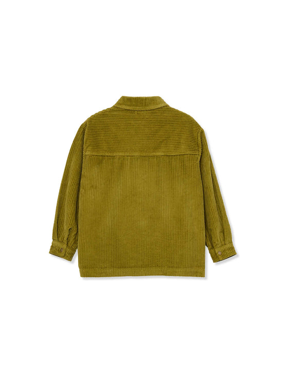 Green Organic Cord Overshirt Jacket