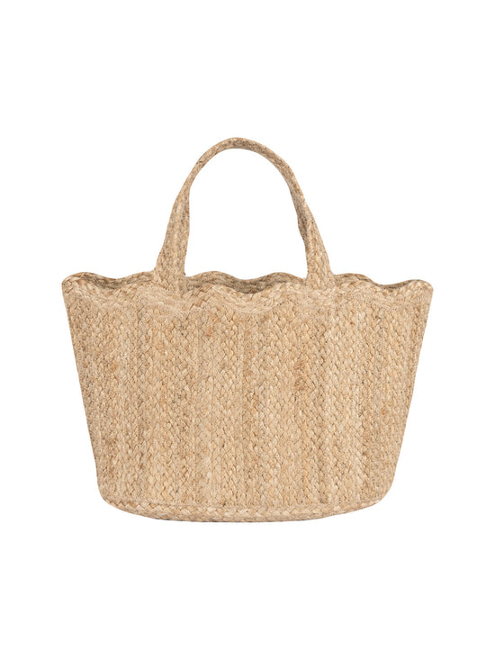 Load image into Gallery viewer, Natural Scallop Tote
