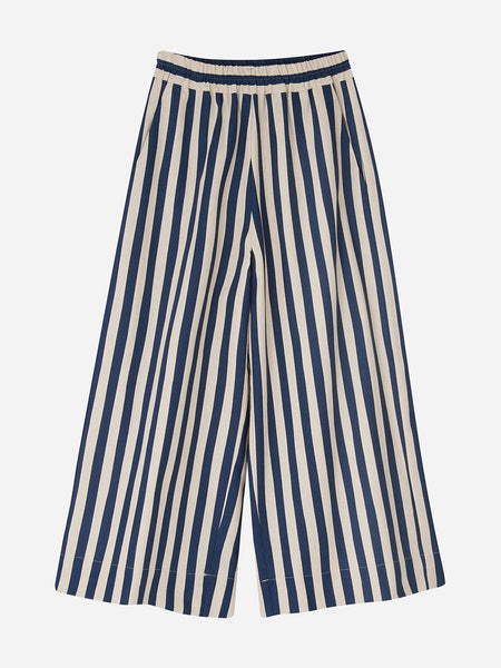 Navy Stripe Wide Leg Trousers – Luna & Curious