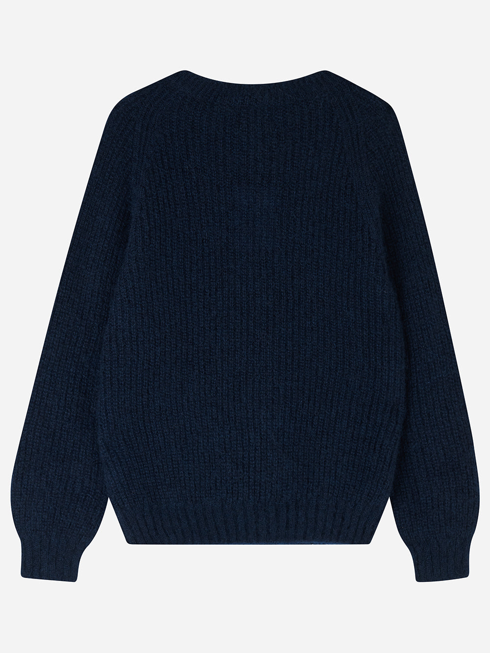 Navy Mohair Rib Sweater