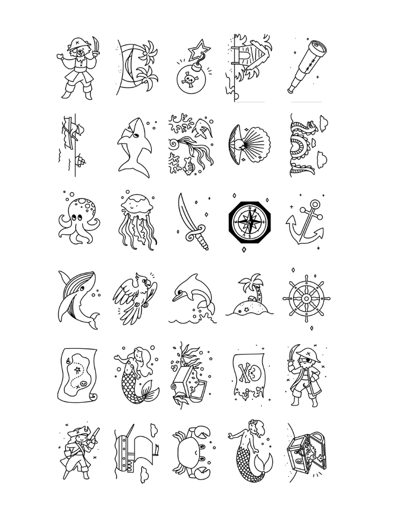 KIDYDRAW LCD Ocean & Pirates Drawing Tablet