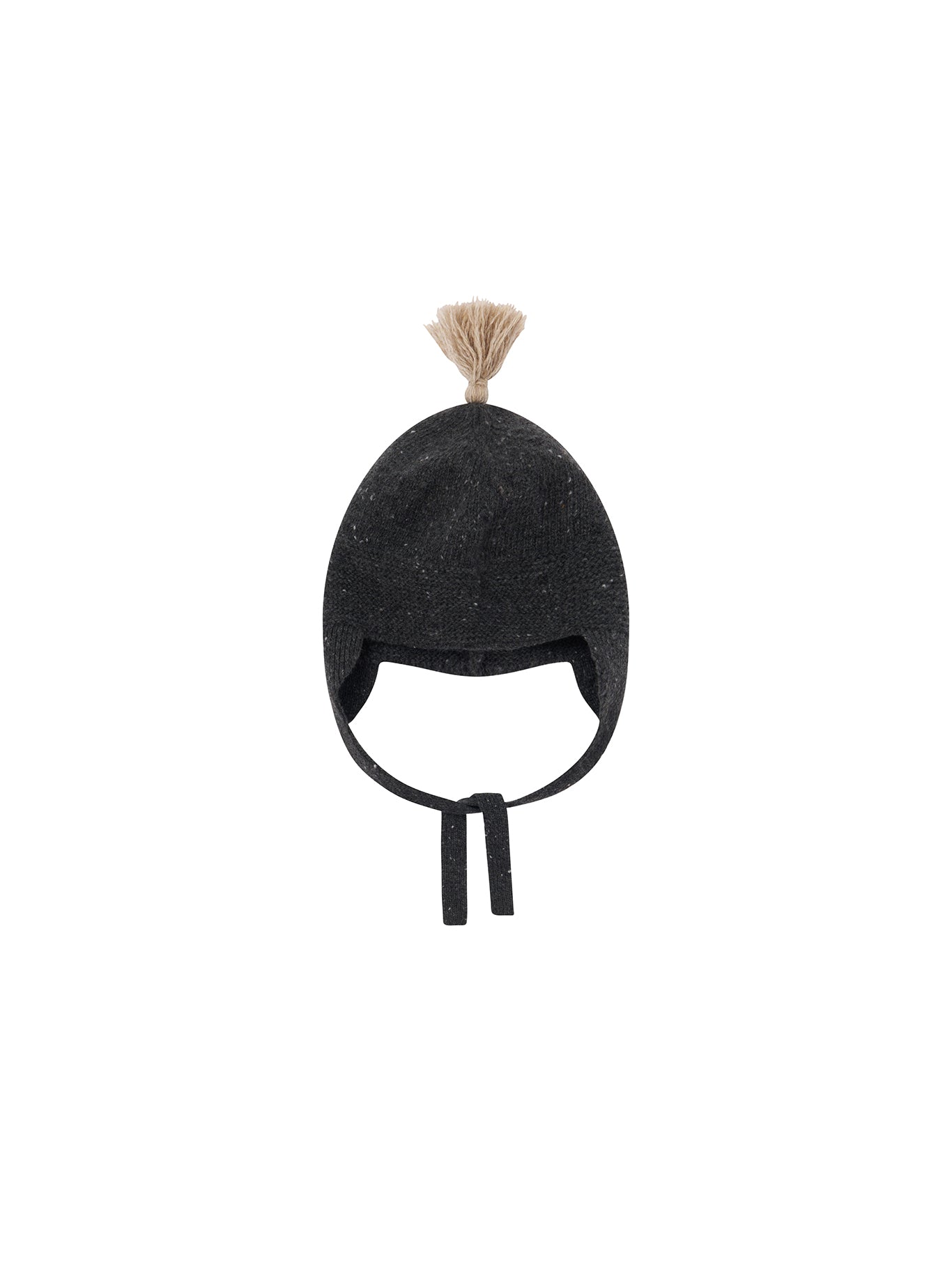 Charcoal Contrast Tassel Hat