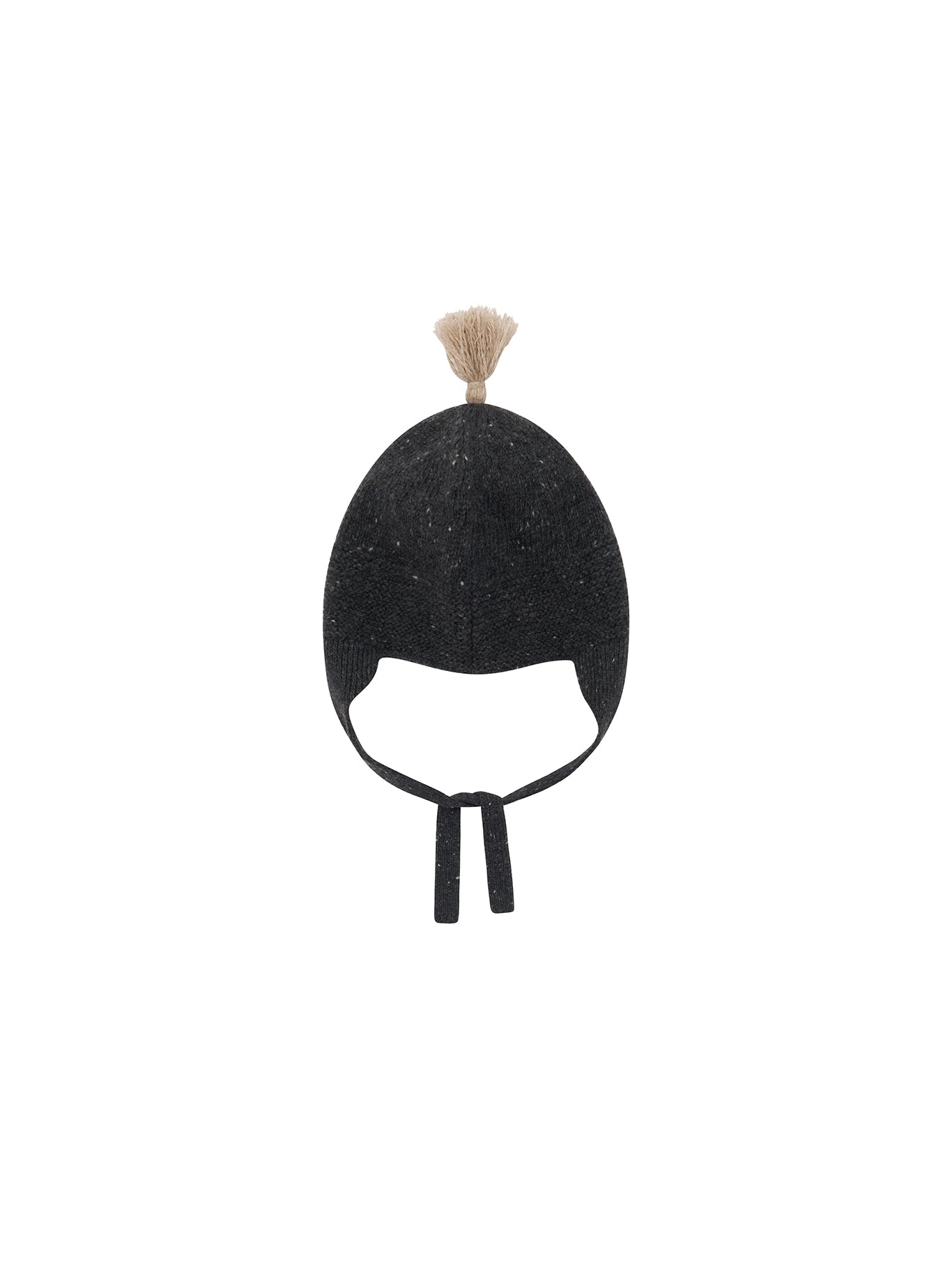 Charcoal Contrast Tassel Hat