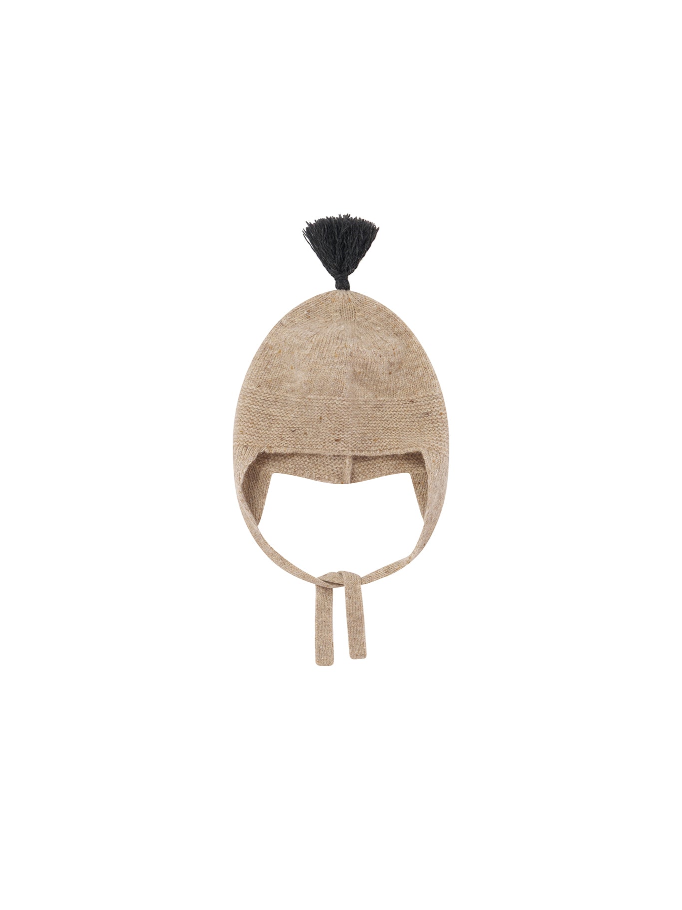 Oatmeal Contrast Tassel Hat