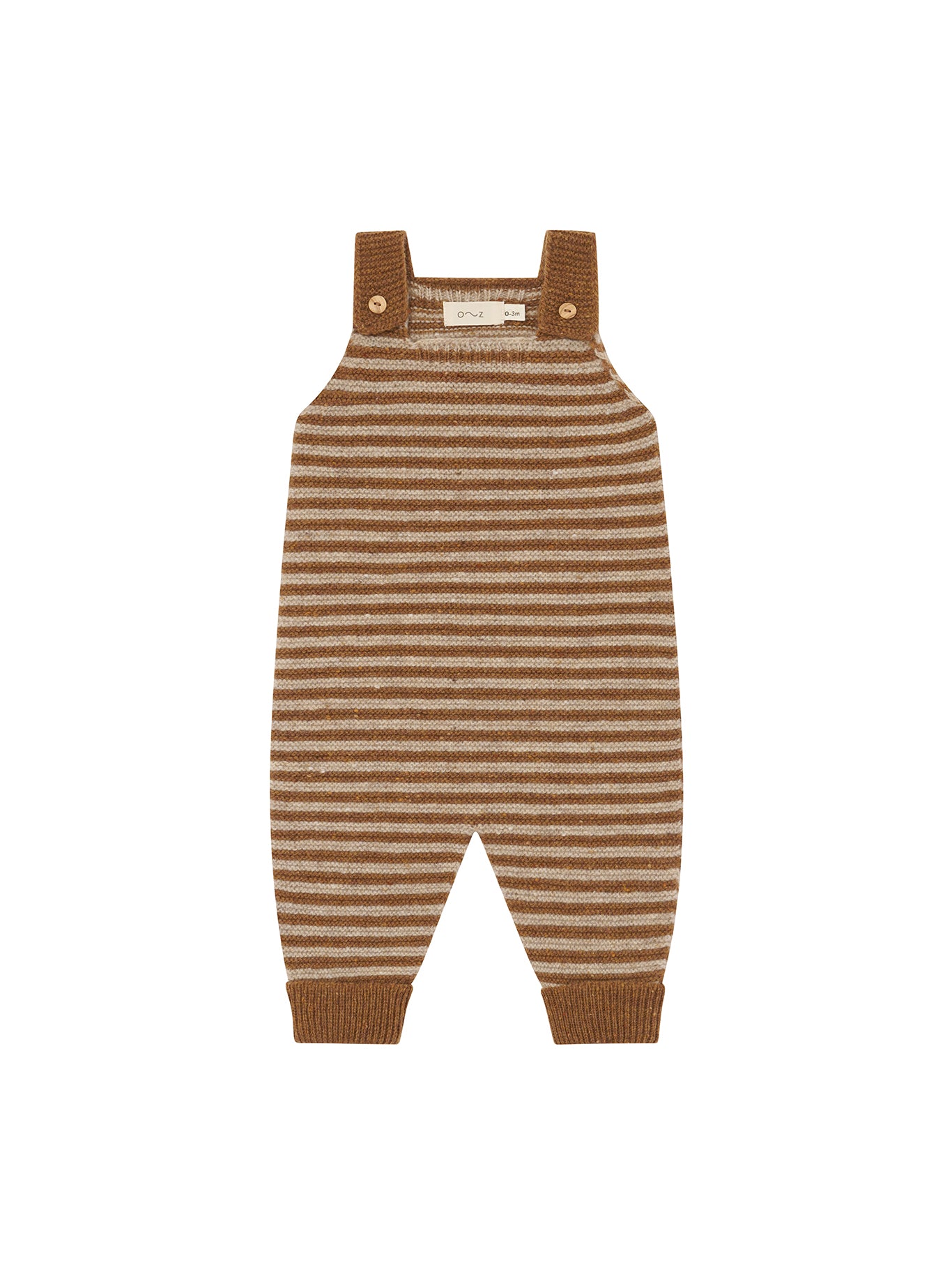 Chestnut Stripes Wool Salopettes