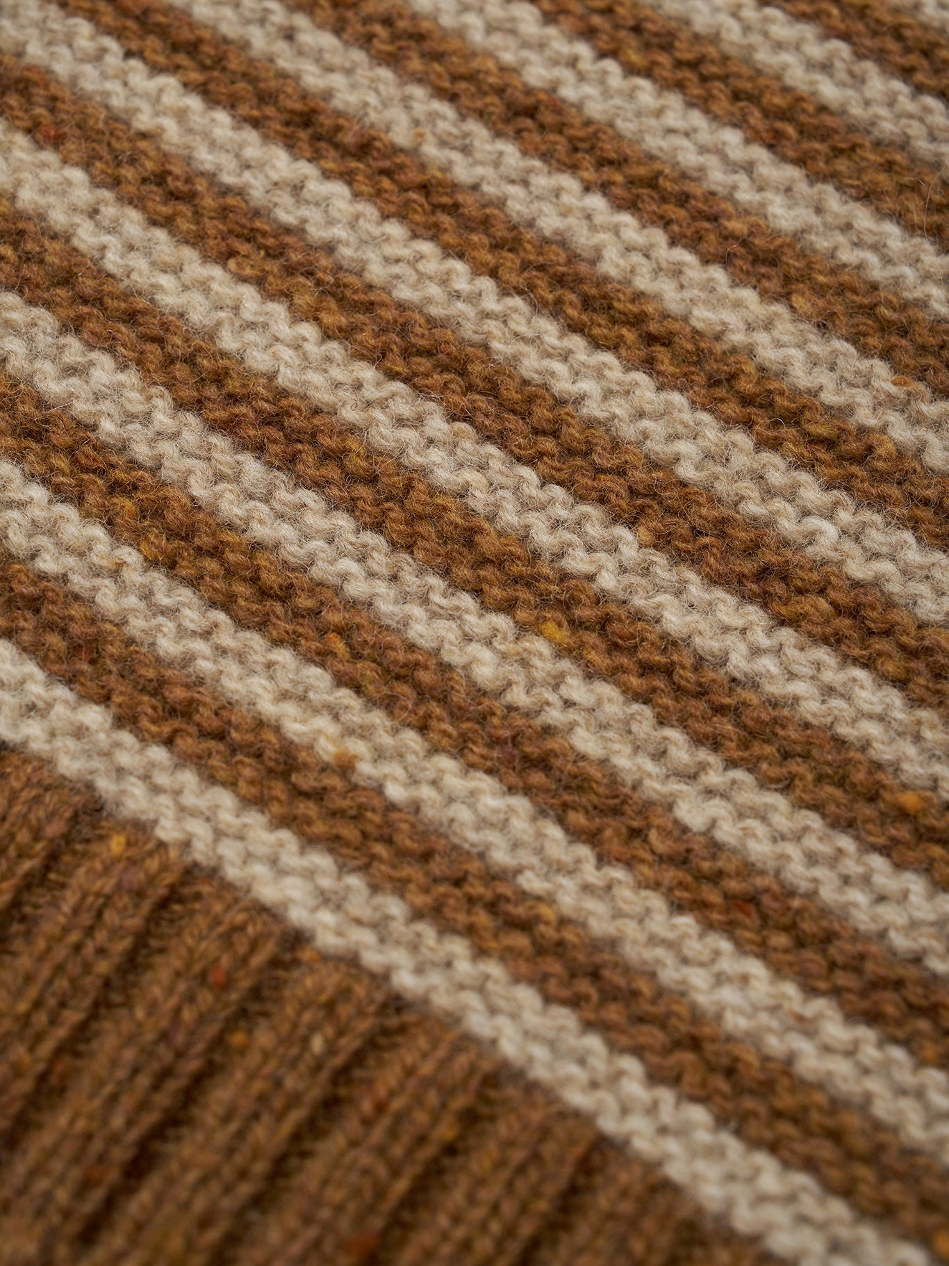 Chestnut Stripes Wool Cardigan
